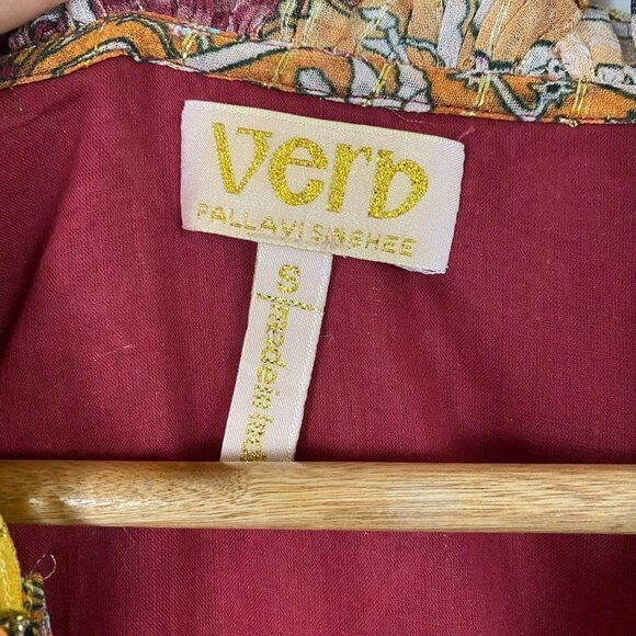 VERB by Pallavi Singhee Anthropologie pattern ruffle sequin mini dress - Picture 5 of 8